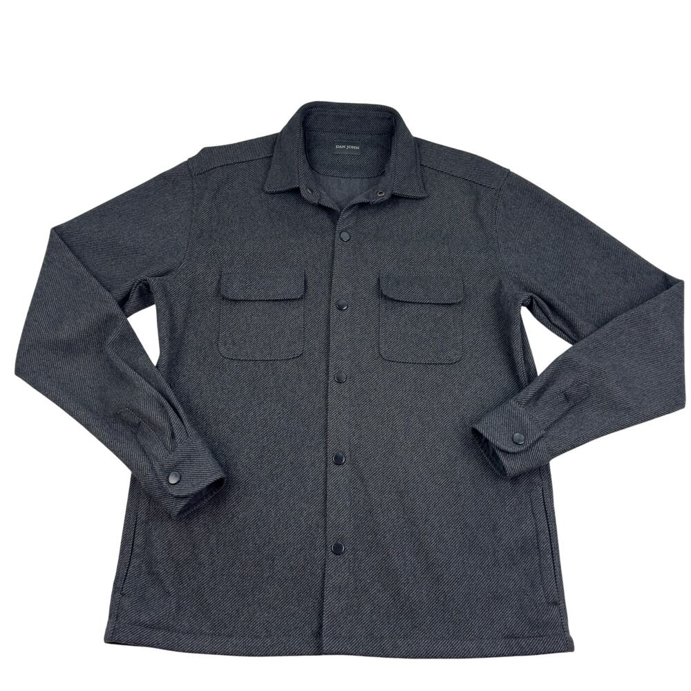 Dan John Minimalist Shirt Jacket Snap Button Front Shacket Men's Size Medium